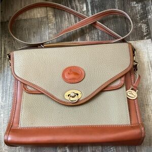 Dooney & Bourke Leather Crossbody Laptop Bag/Briefcase 12” X 9.5”
